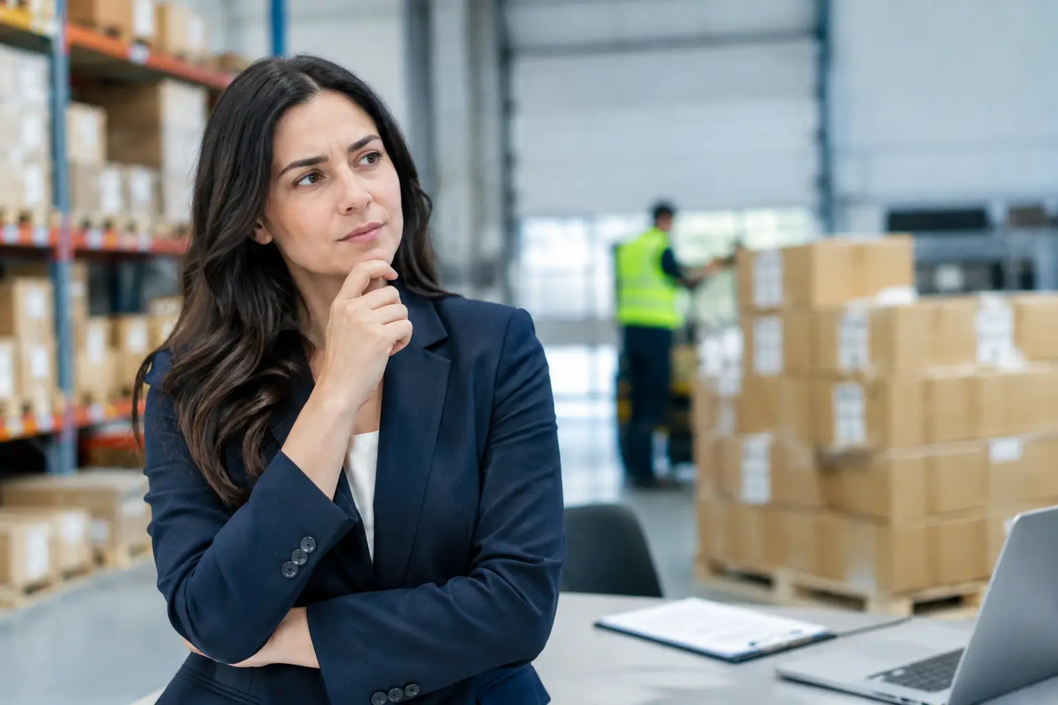 A woman contemplating when to change 3pl provider
