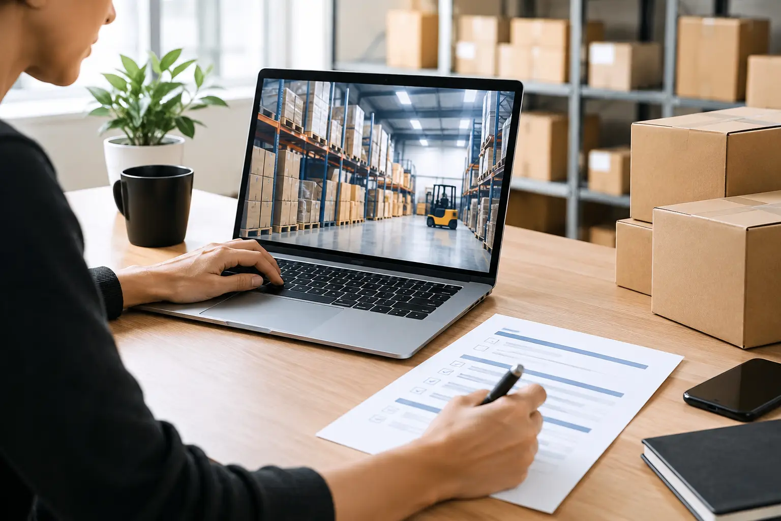 Representation image of someone creating an ecommerce fulfilment rfp template